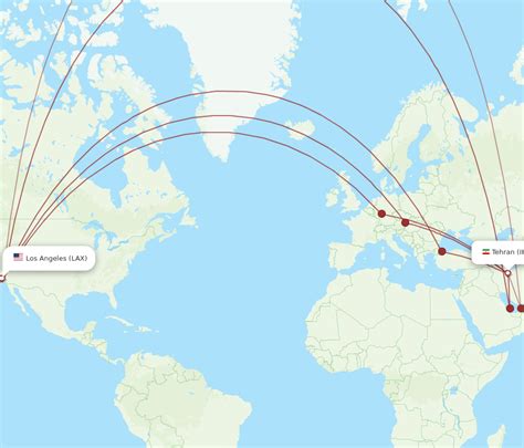 $568 Flights from Tehran (IKA) to Los Angeles (LAXA)